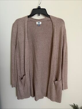Old Navy Taupe Open-Front Cardigan Sweater